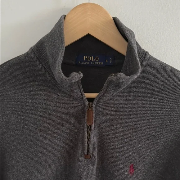 Polo Ralph Lauren Men’s Gray Quarter-Zip Pullover size Small - Picture 3 of 10